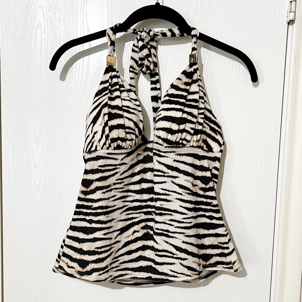 [Victoria Secret] Animal Print Halter Swim Top Sexy Summer Beach Vacation Med